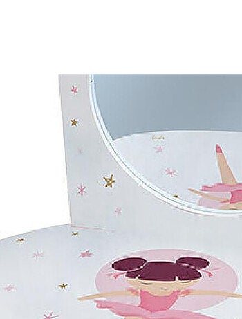 Coiffeuse Ballerine danseuse avec tabouret 60 x 40 x 84 cm pour enfant