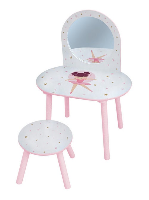 Coiffeuse Ballerine danseuse avec tabouret 60 x 40 x 84 cm pour enfant - Kiabi
