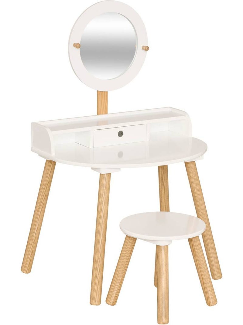 Coiffeuse enfant avec tabouret bella Blanc - Kiabi