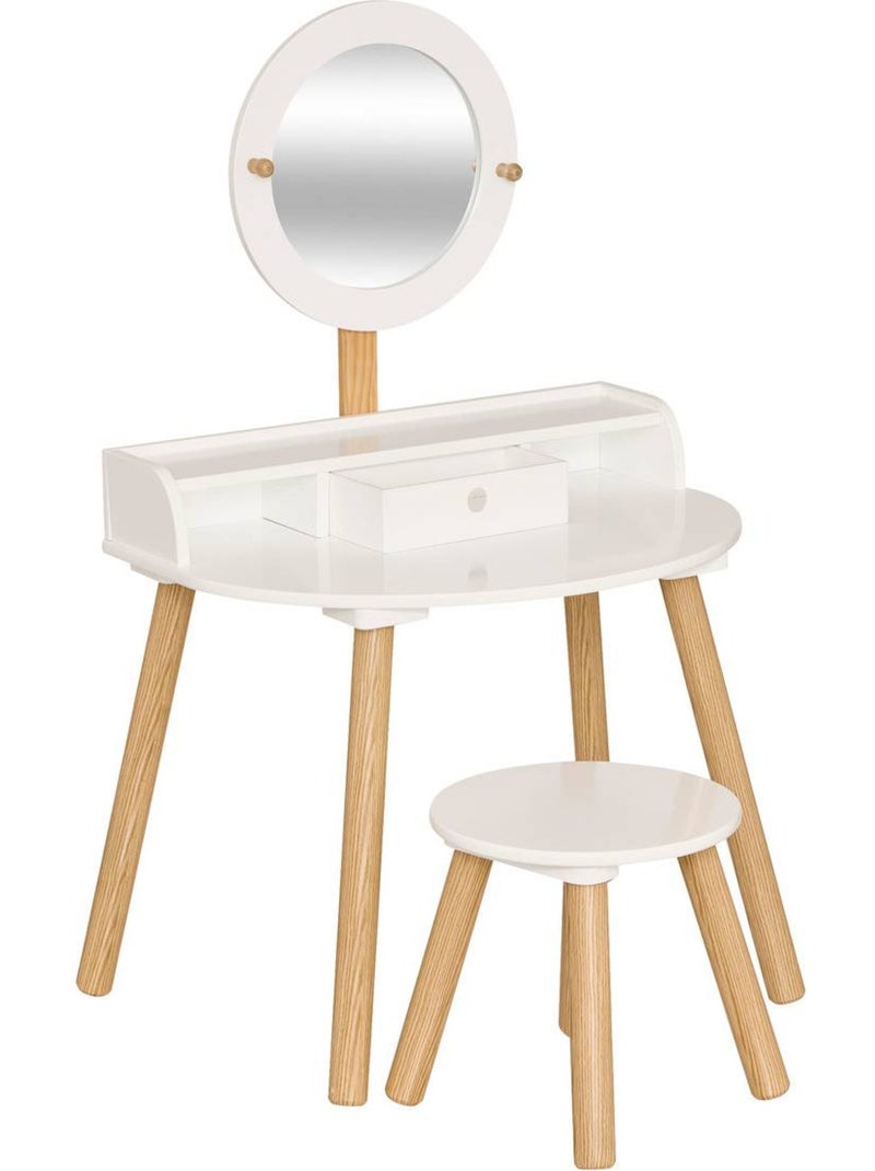 Coiffeuse enfant avec tabouret bella Blanc - Kiabi