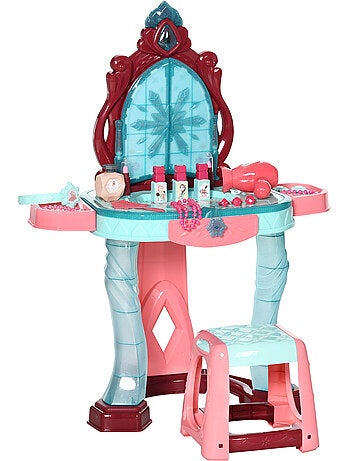 Coiffeuse enfant avec tabouret miroir 31 accessoires variés effets