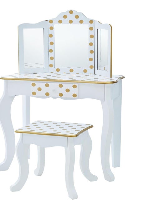 Coiffeuse enfant en bois avec miroir tabouret - Kiabi Coiffeuse enfant en bois avec miroir tabouret - Kiabi