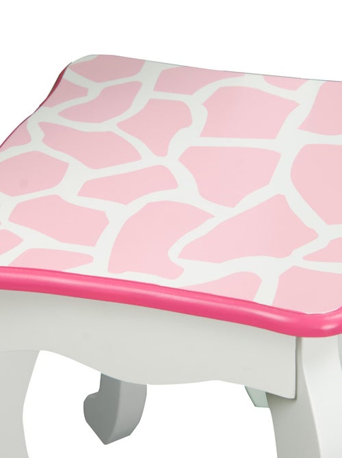 Coiffeuse enfant en bois table maquillage miroir tabouret - Kiabi