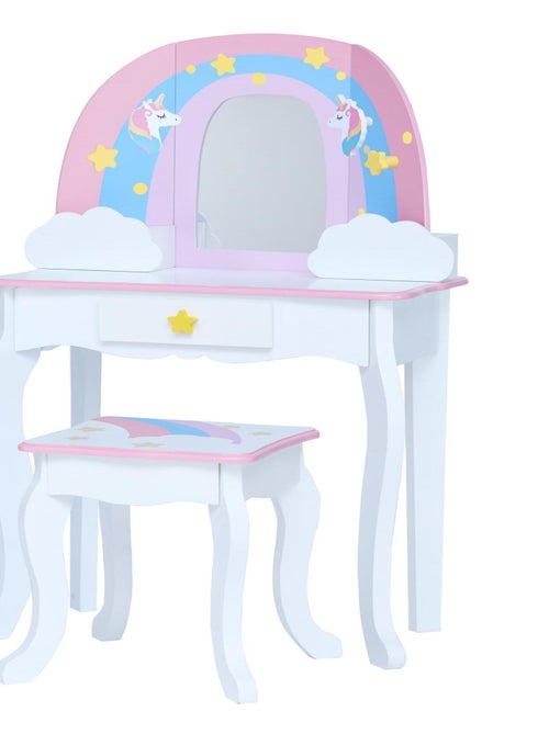 Coiffeuse Enfant Table De Maquillage Arc-En-Ciel & Licorne - Kiabi Coiffeuse Enfant Table De Maquillage Arc-En-Ciel & Licorne - Kiabi
