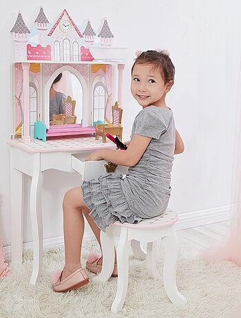 Coiffeuse enfant tabouret miroir avec miroir