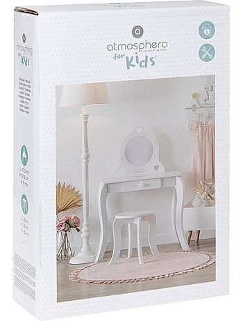 Coiffeuse et tabouret enfant avec miroir DEMOISELLE