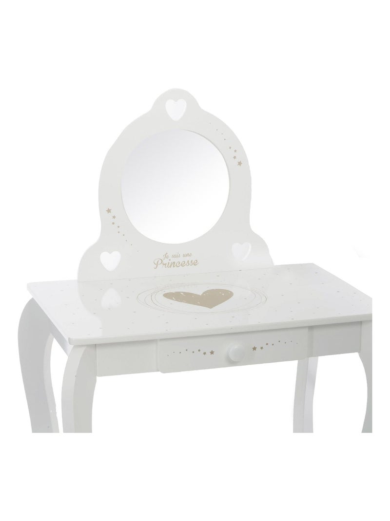 Coiffeuse et tabouret enfant Blanc - Kiabi