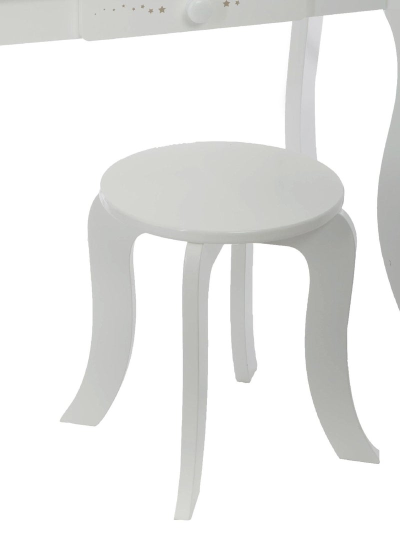 Coiffeuse et tabouret enfant Blanc - Kiabi