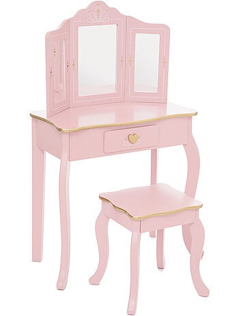 Coiffeuse et tabouret enfant sissi