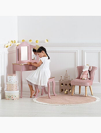 Coiffeuse et tabouret enfant sissi