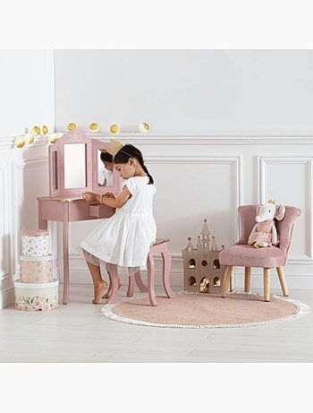 Coiffeuse et tabouret enfant sissi