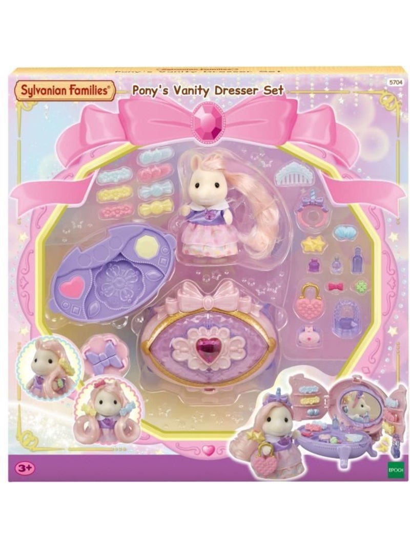 Coiffeuse fille poney - sylvanian families - joy aux cheveux roses - accessoires de coiffure inclus Blanc - Kiabi