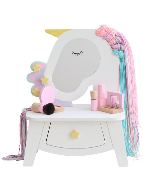 Coiffeuse licorne avec miroir, 42 cm, Blanc - Kiabi Coiffeuse licorne avec miroir, 42 cm, Blanc - Kiabi