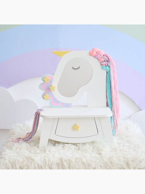 Coiffeuse licorne avec miroir, 42 cm, Blanc - Kiabi Coiffeuse licorne avec miroir, 42 cm, Blanc - Kiabi