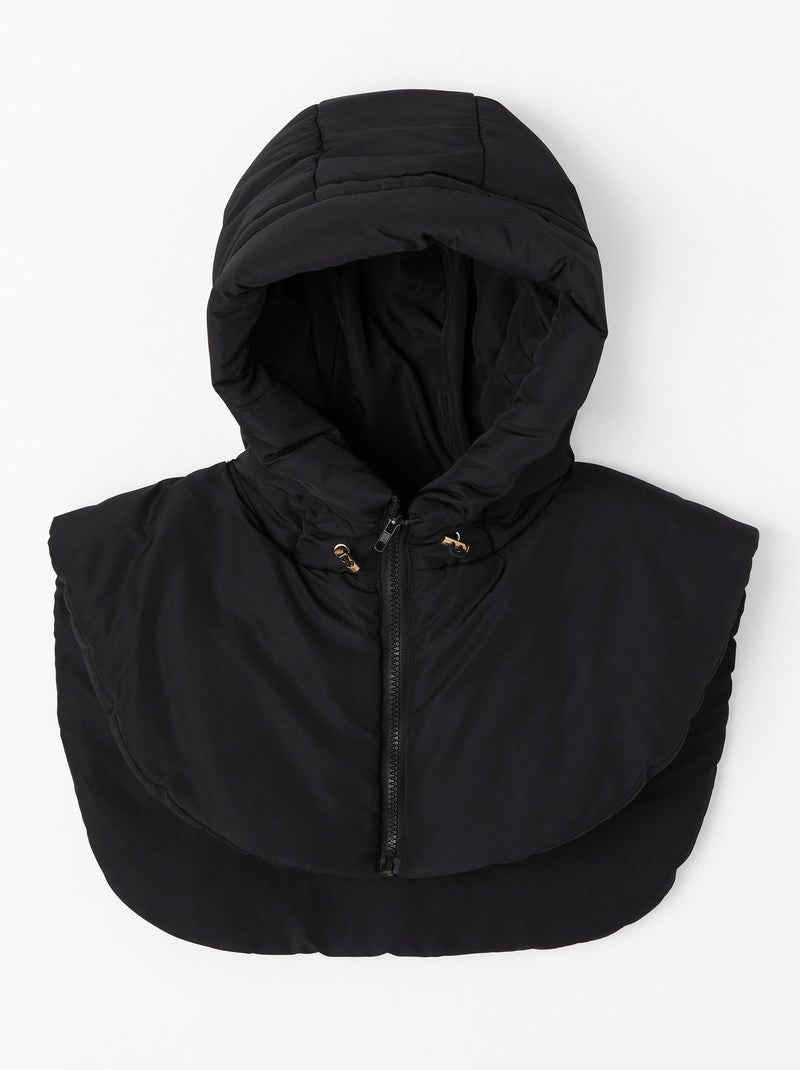 Col capuche plastron  - Damart Noir - Kiabi
