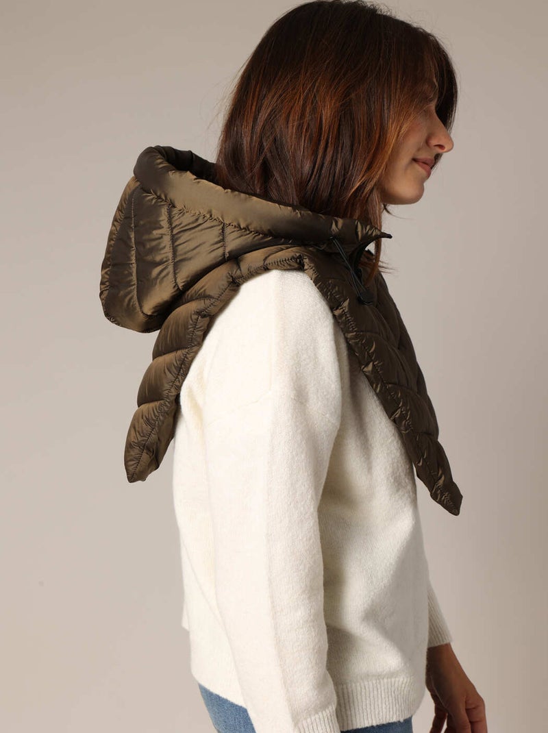 Col capuche zippé  amovible  'Deeluxe' Marron - Kiabi