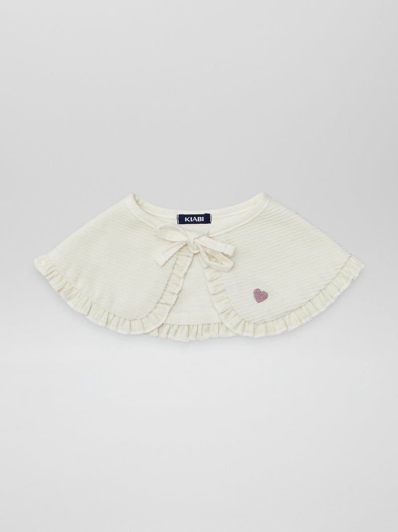 Col en velours côtelé Beige - Kiabi