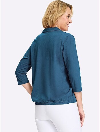 Col polo avec encolure en v - taille standard - moda vilona