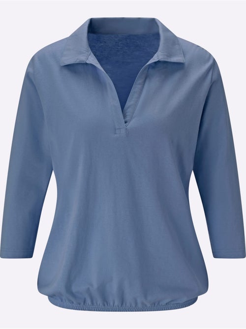 Col Polo Avec Encolure En V - Taille Standard - Moda Vilona - Kiabi Col Polo Avec Encolure En V - Taille Standard - Moda Vilona - Kiabi