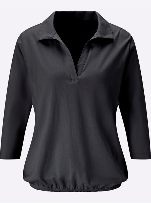 Col Polo Avec Encolure En V - Taille Standard - Moda Vilona - Kiabi Col Polo Avec Encolure En V - Taille Standard - Moda Vilona - Kiabi