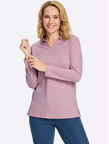 Col Polo Avec Encolure En V - Taille Standard - Moda Vilona