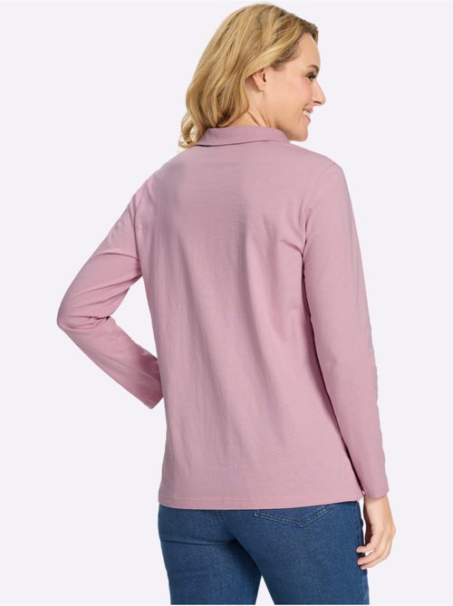 Col Polo Avec Encolure En V - Taille Standard - Moda Vilona - Kiabi Col Polo Avec Encolure En V - Taille Standard - Moda Vilona - Kiabi