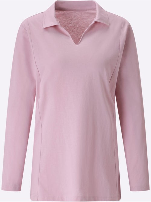 Col Polo Avec Encolure En V - Taille Standard - Moda Vilona - Kiabi Col Polo Avec Encolure En V - Taille Standard - Moda Vilona - Kiabi
