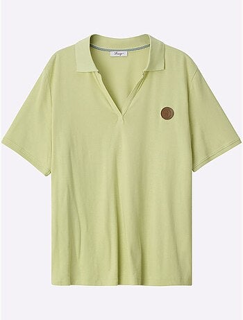 Col Polo Avec Encolure En V - Taille Standard - Sheego