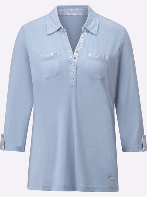 Col Polo Avec Encolure En V - Taille Standard - Witt - Kiabi Col Polo Avec Encolure En V - Taille Standard - Witt - Kiabi