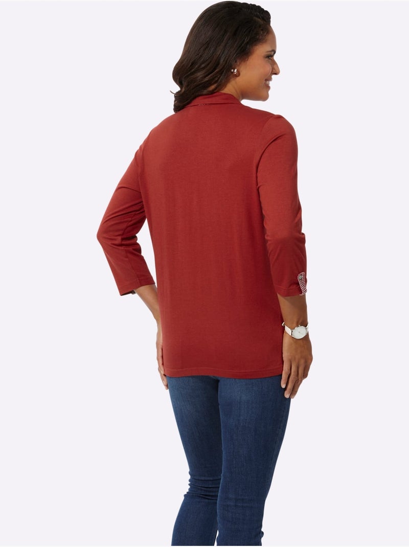 Col Polo Avec Encolure En V - Taille Standard - Witt Cerise - Kiabi