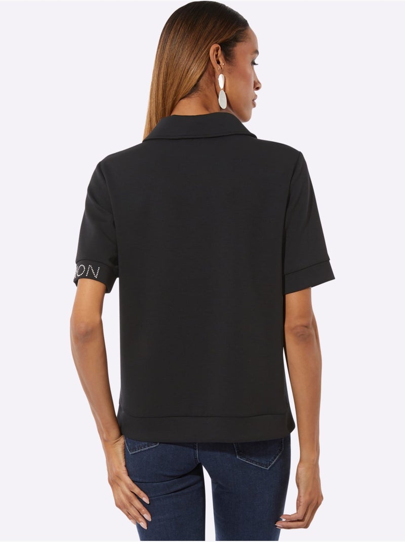Col Polo Sportif - Taille Standard - Helline Noir - Kiabi