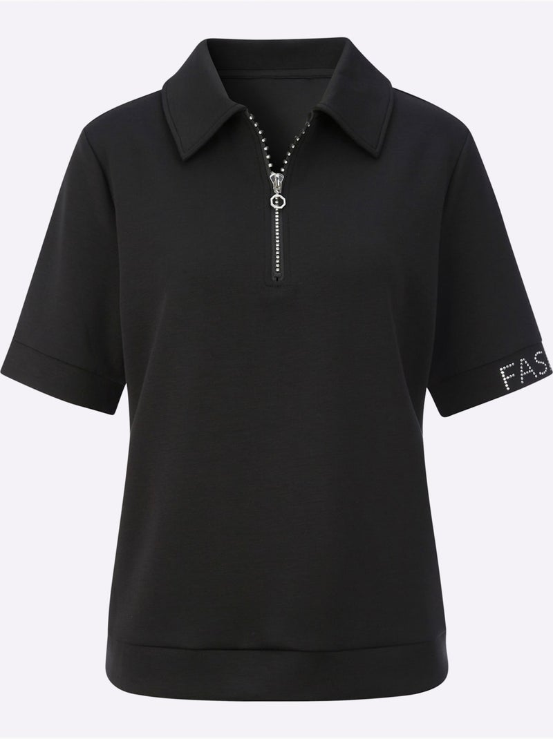 Col Polo Sportif - Taille Standard - Helline Noir - Kiabi