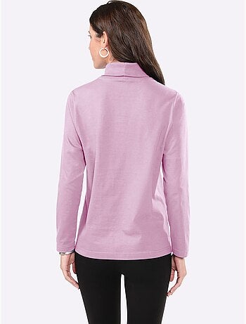 Col roulé léger à manches longues et col haut - taille standard - moda vilona