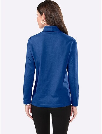 Col roulé léger à manches longues et col haut - taille standard - moda vilona