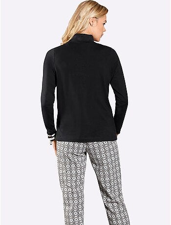 Col roulé léger à manches longues et col haut - taille standard - moda vilona
