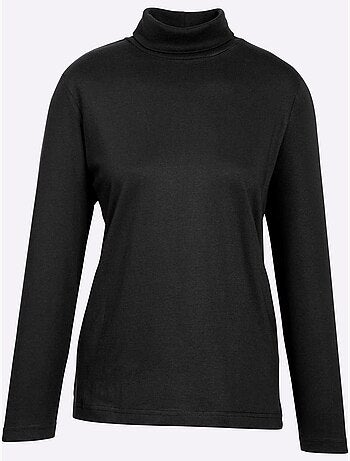 Col roulé léger à manches longues et col haut - taille standard - moda vilona