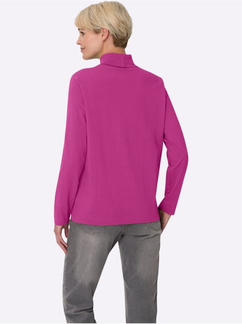 Col roulé léger à manches longues et col haut - taille standard - moda vilona - Kiabi