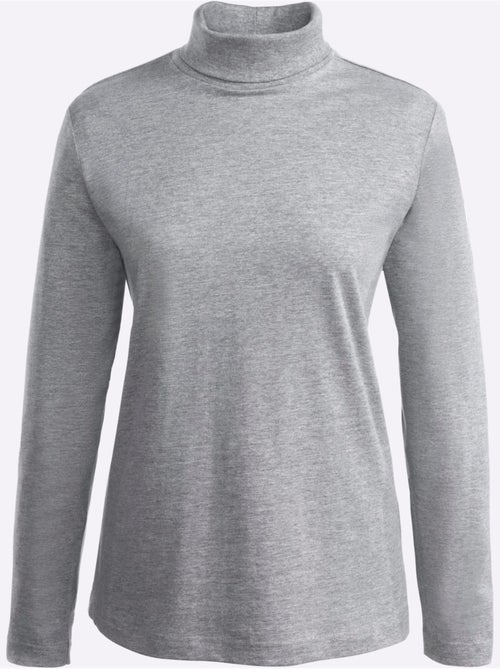 Col roulé léger à manches longues et col haut en jersey - taille standard - moda vilona - Kiabi Col roulé léger à manches longues et col haut en jersey - taille standard - moda vilona - Kiabi