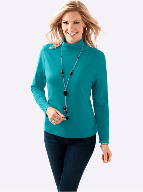Col roulé léger avec manches longues et style moderne - taille standard - moda vilona - Kiabi