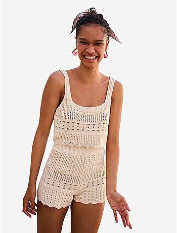 Colette short mini à détails brodés penti