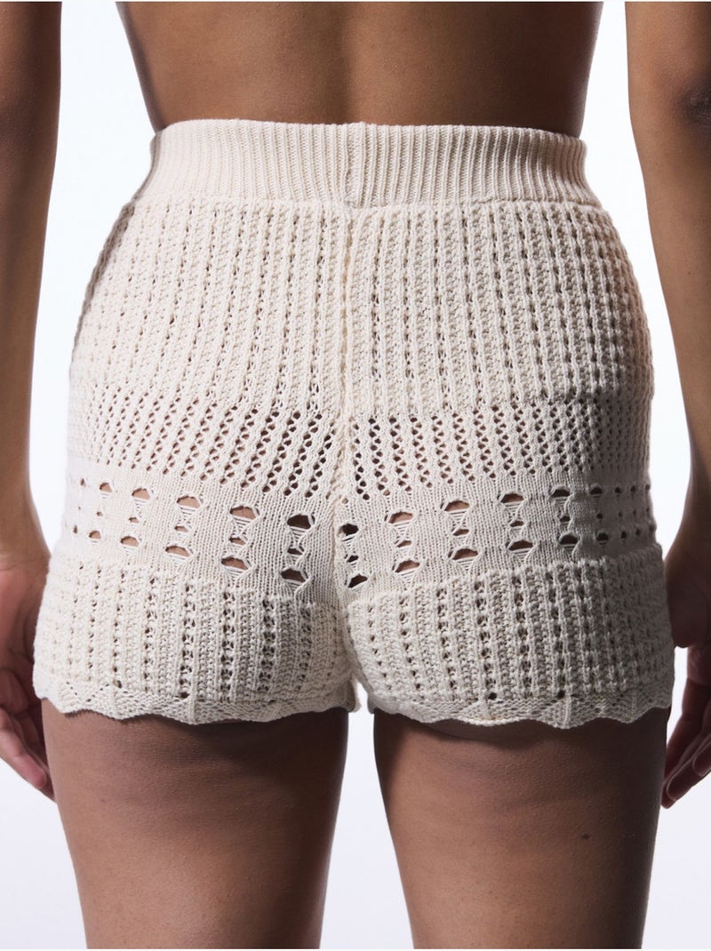 Colette short mini à détails brodés penti Sable - Kiabi