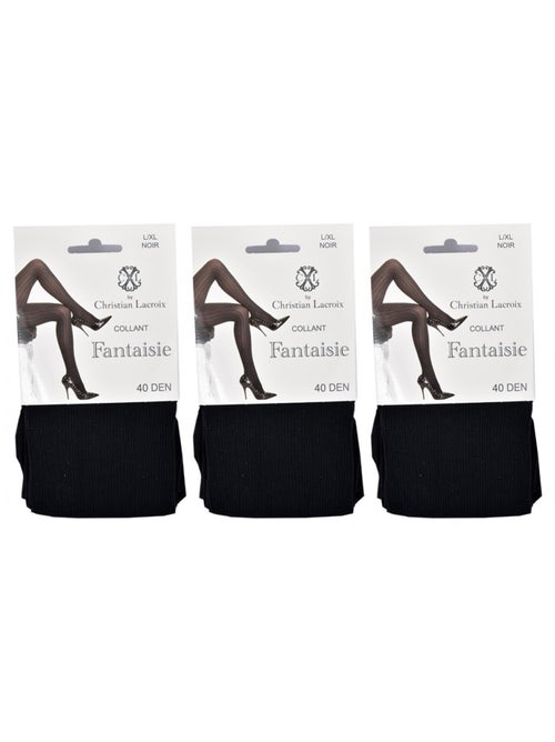 Collant 40D CXL By CHRISTIAN LACROIX - Pack de 3 - Kiabi Collant 40D CXL By CHRISTIAN LACROIX - Pack de 3 - Kiabi