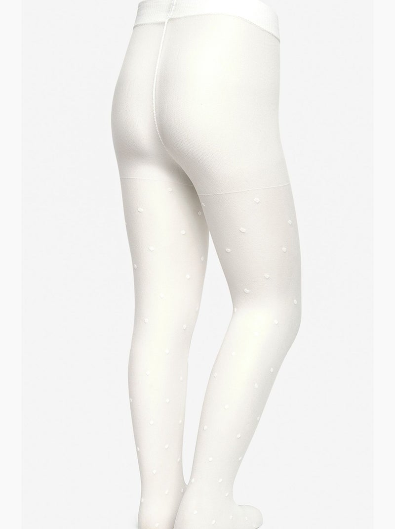 Collant à motif fille penti Blanc - Kiabi