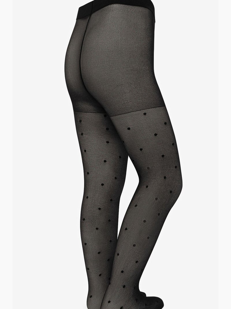Collant à motif fille penti Noir - Kiabi