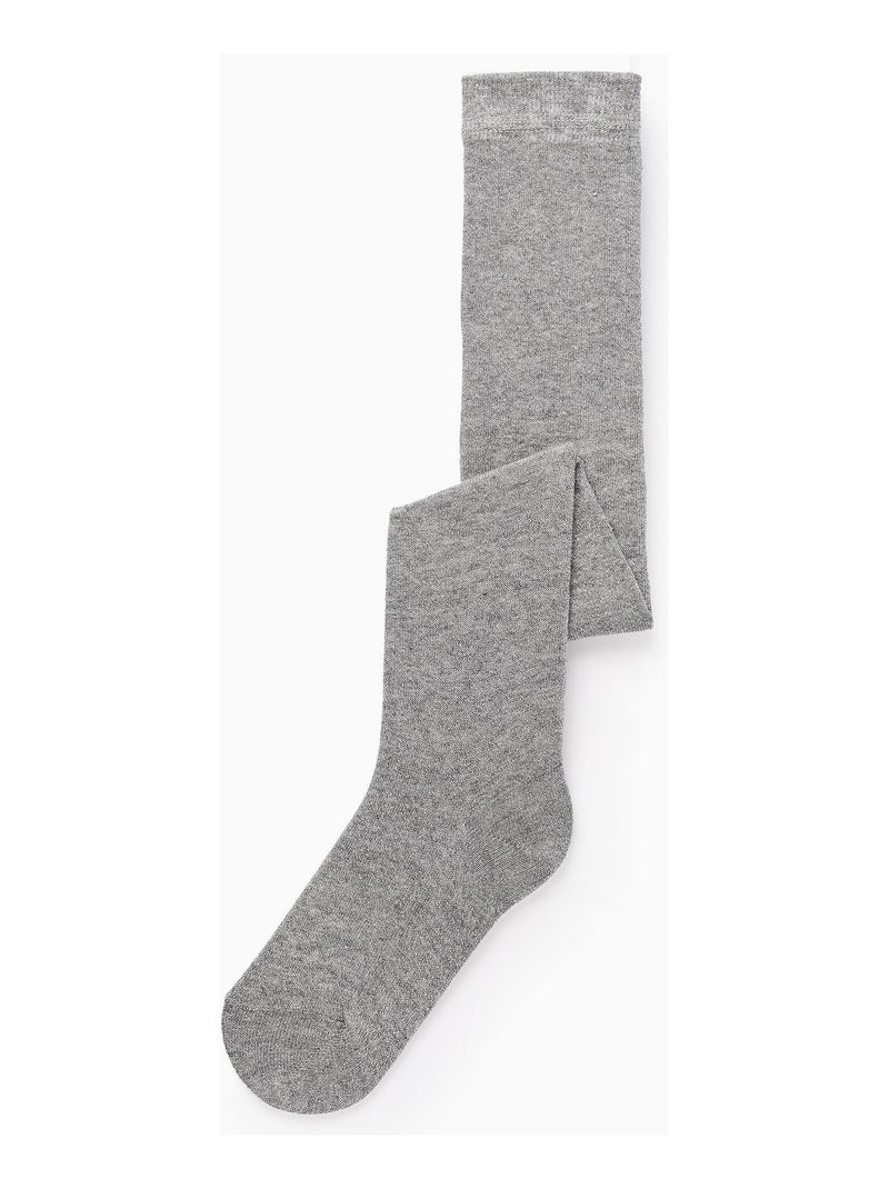 Collant avec fils de lurex, ceinture élastique et souple, rayée ESSENTIALS LINE Gris foncé - Kiabi