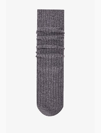 Collant chaud confortable côtelé jacquard penti