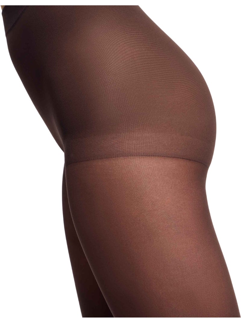 Collant chaussette haute Style Marron chocolat - Kiabi