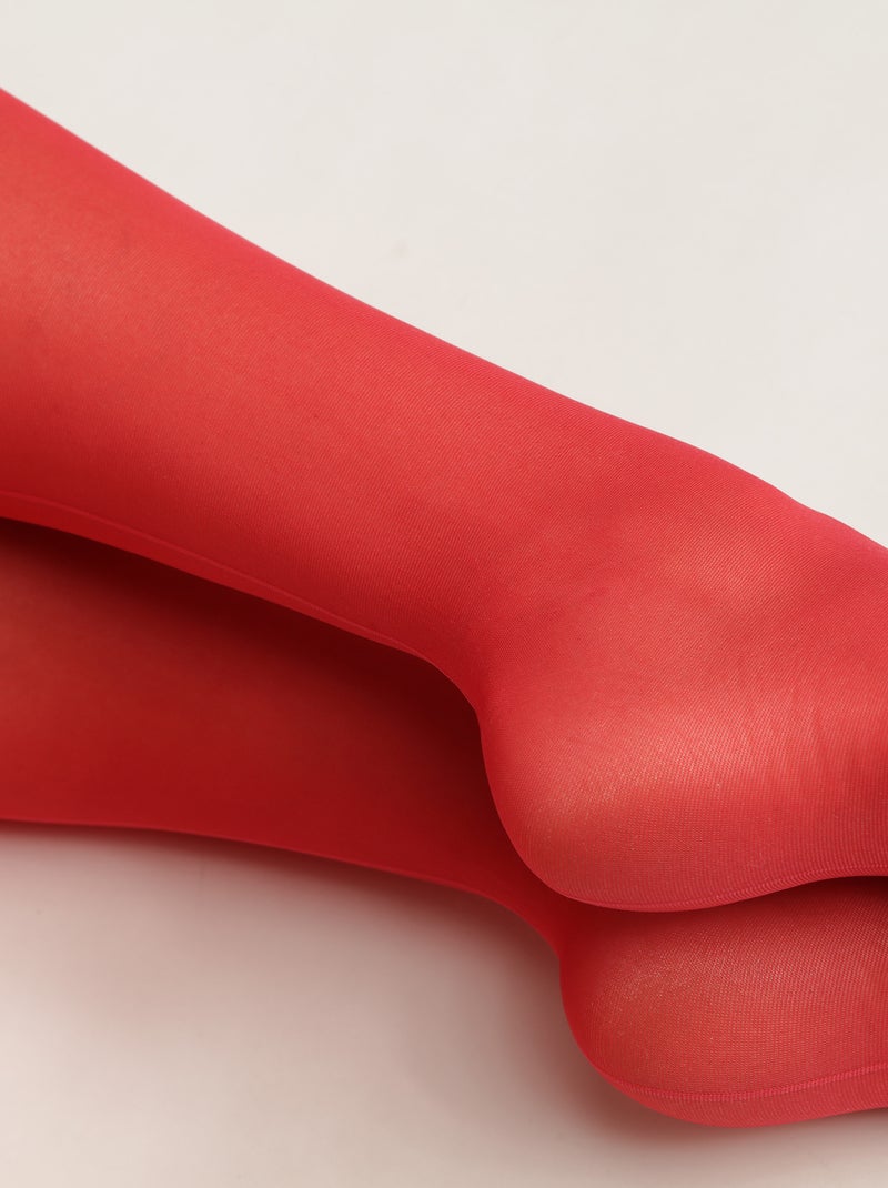 Collant Couture Style Rouge clair - Kiabi