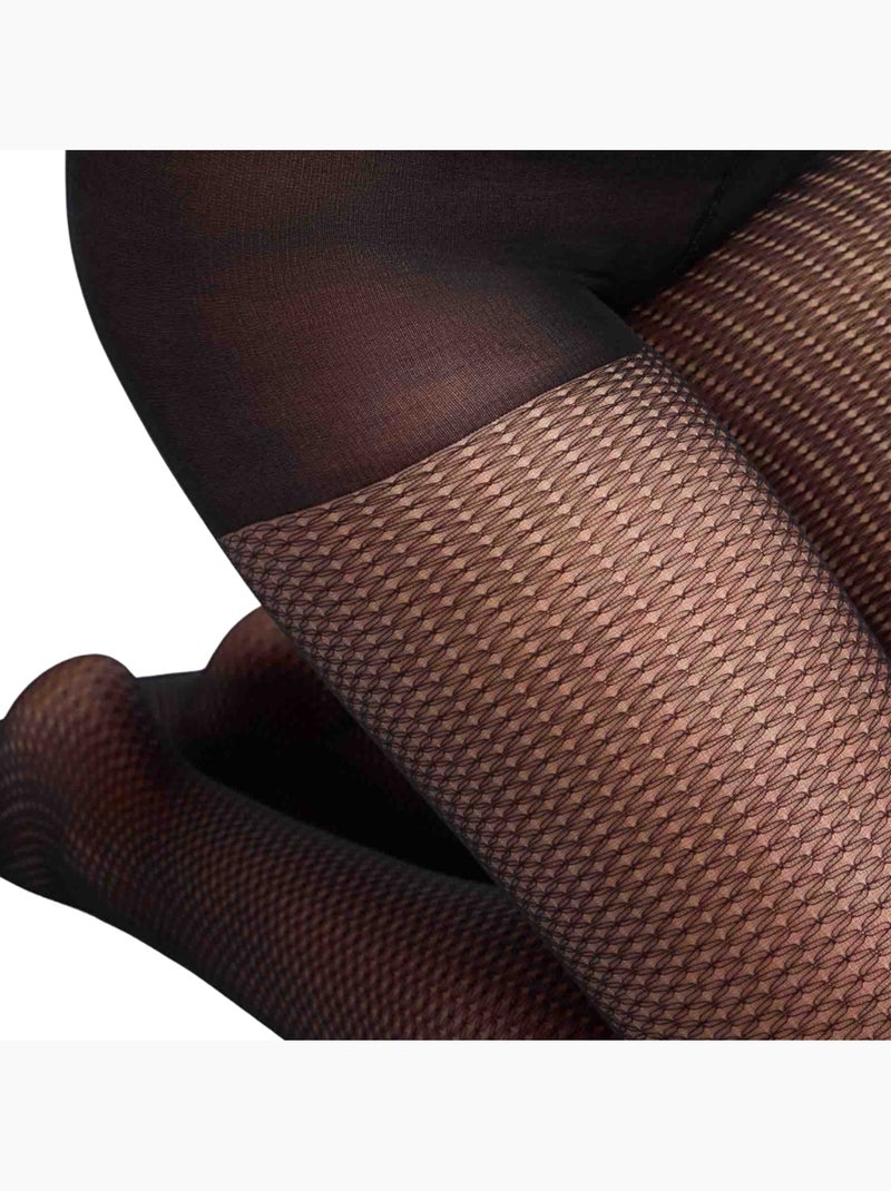 Collant diamant Style Noir - Kiabi
