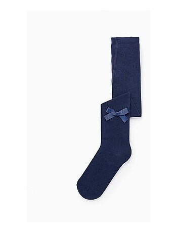 Collant en Coton avec Noeud Satiné